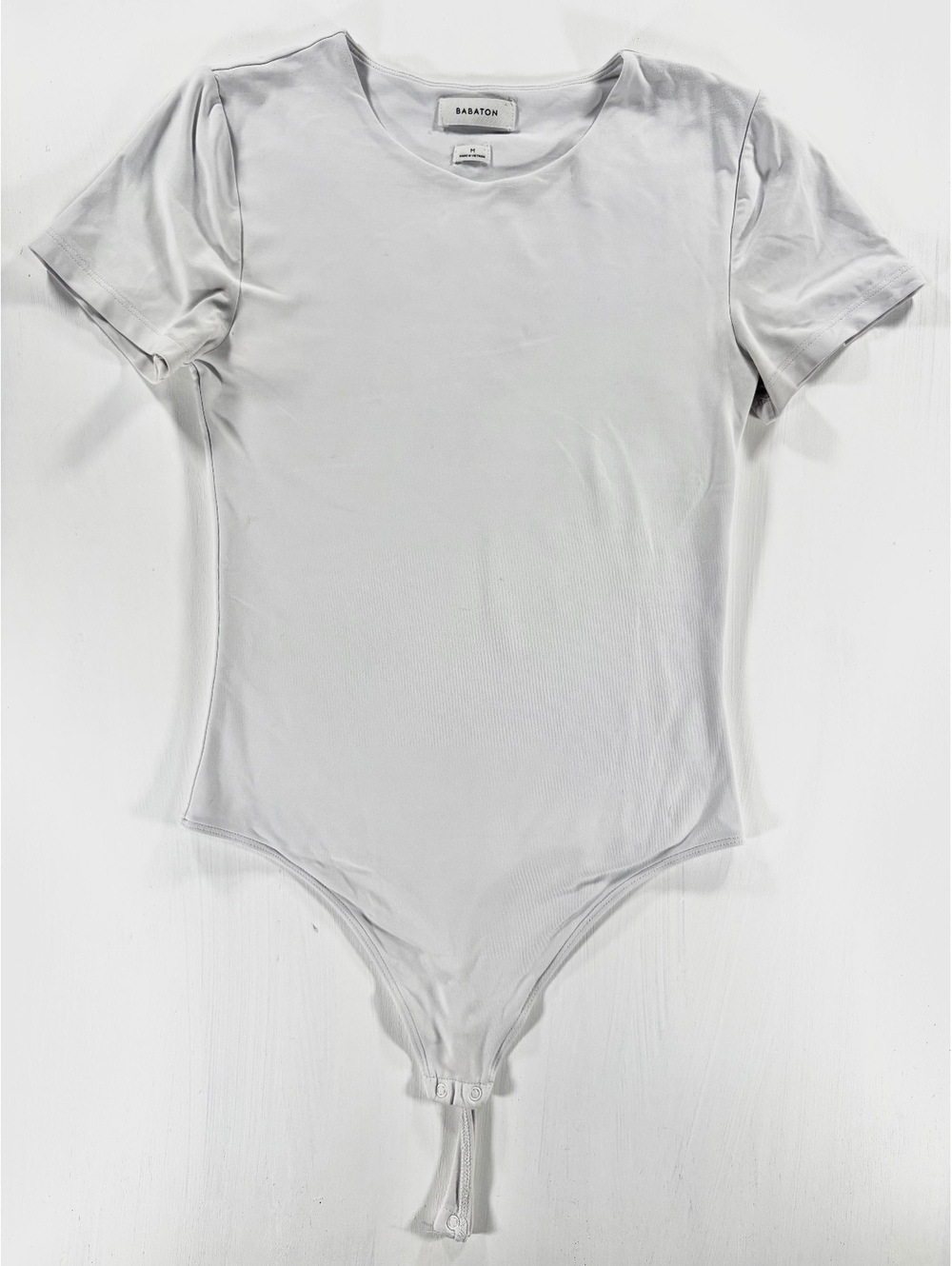 Babaton Contour White Short Sleeve Basics Layering Bodysuit